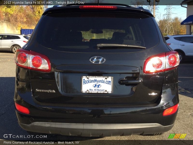 Twilight Black / Gray 2012 Hyundai Santa Fe SE V6 AWD