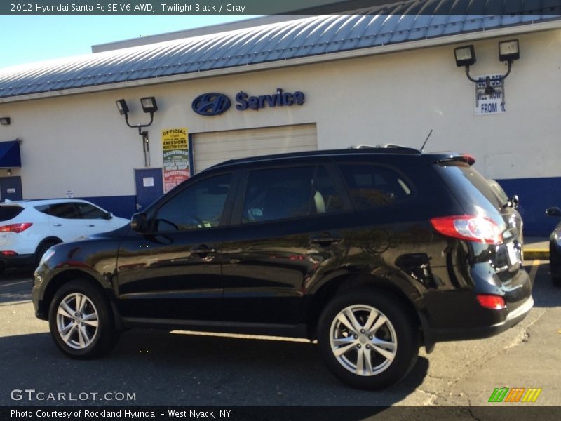 Twilight Black / Gray 2012 Hyundai Santa Fe SE V6 AWD