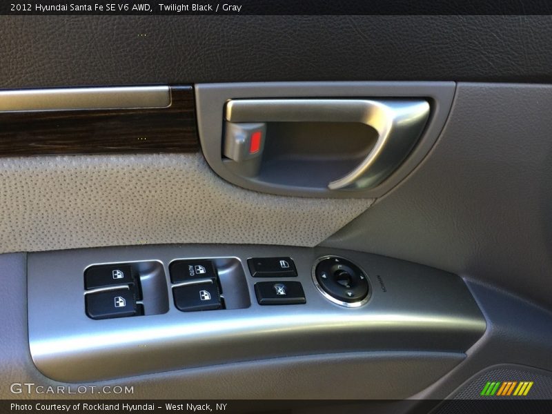 Twilight Black / Gray 2012 Hyundai Santa Fe SE V6 AWD