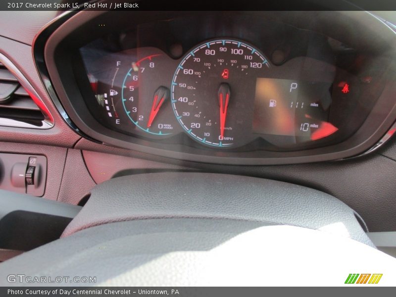 Red Hot / Jet Black 2017 Chevrolet Spark LS