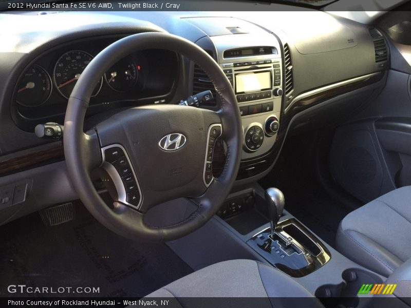 Twilight Black / Gray 2012 Hyundai Santa Fe SE V6 AWD
