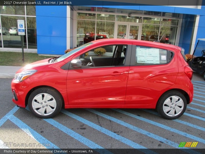 Red Hot / Jet Black 2017 Chevrolet Spark LS