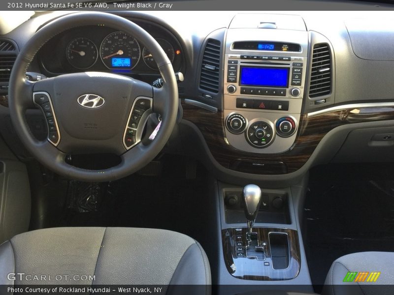 Twilight Black / Gray 2012 Hyundai Santa Fe SE V6 AWD
