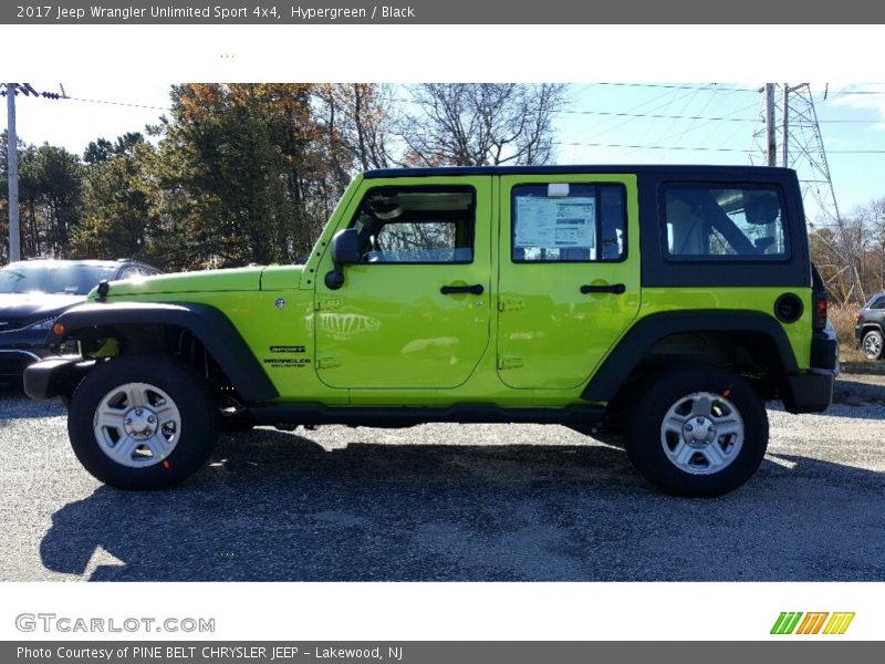 Hypergreen / Black 2017 Jeep Wrangler Unlimited Sport 4x4