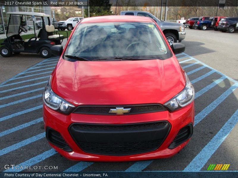 Red Hot / Jet Black 2017 Chevrolet Spark LS