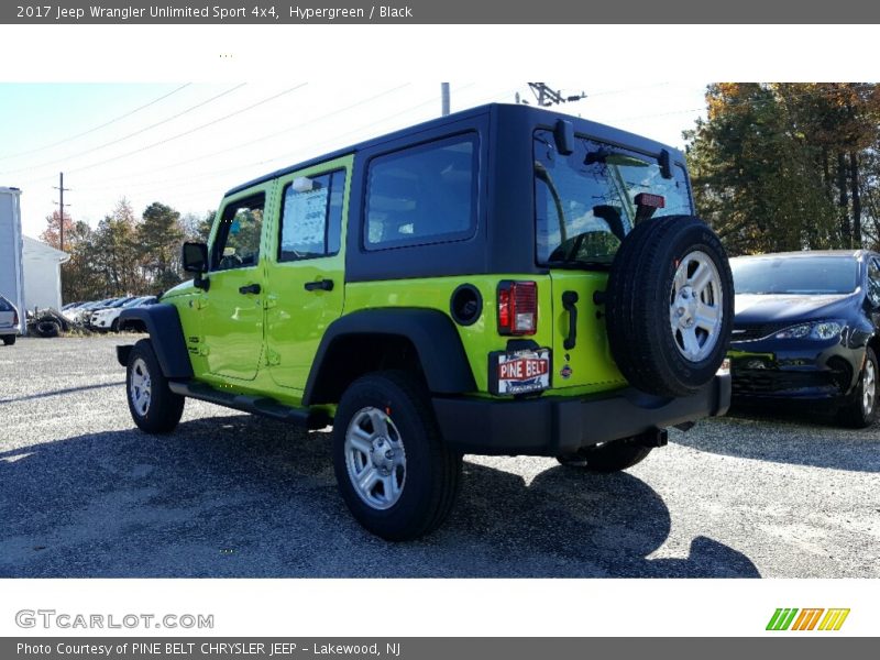 Hypergreen / Black 2017 Jeep Wrangler Unlimited Sport 4x4