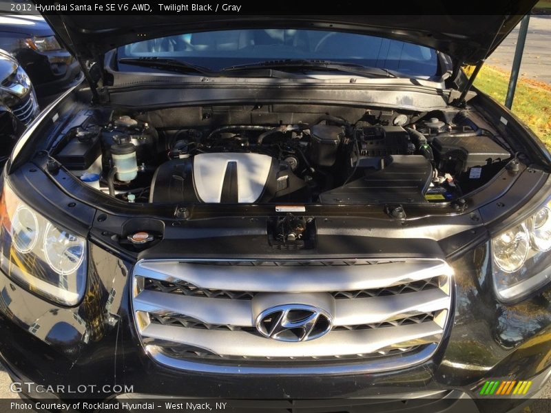 Twilight Black / Gray 2012 Hyundai Santa Fe SE V6 AWD