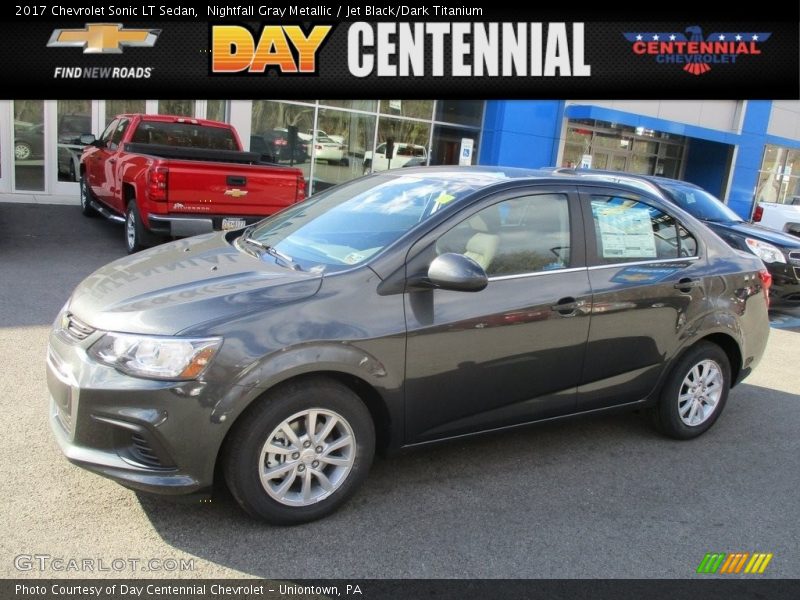 Nightfall Gray Metallic / Jet Black/Dark Titanium 2017 Chevrolet Sonic LT Sedan