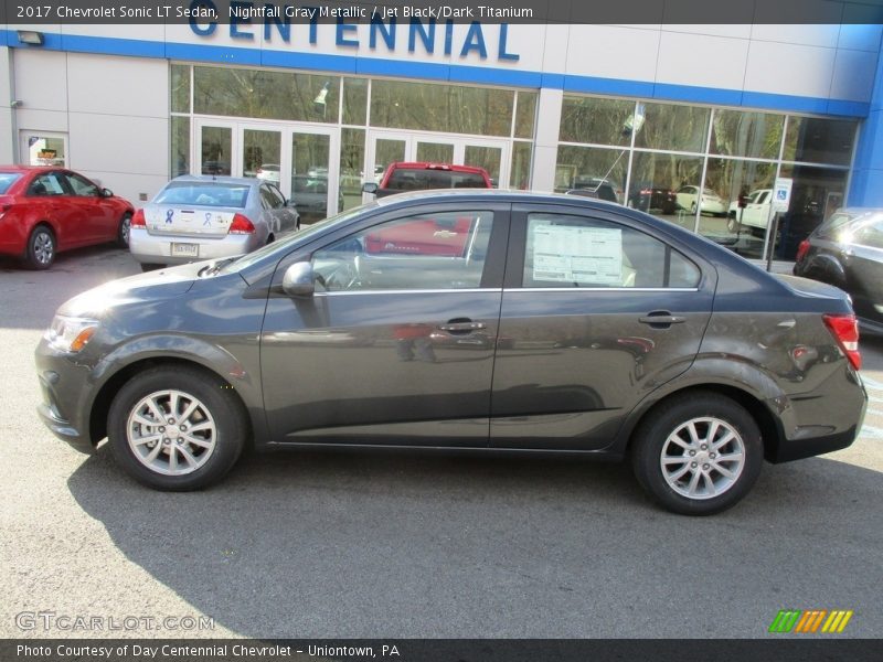 Nightfall Gray Metallic / Jet Black/Dark Titanium 2017 Chevrolet Sonic LT Sedan