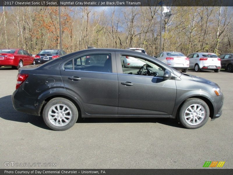 Nightfall Gray Metallic / Jet Black/Dark Titanium 2017 Chevrolet Sonic LT Sedan