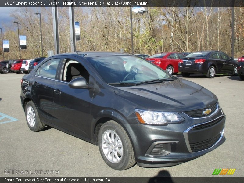 Nightfall Gray Metallic / Jet Black/Dark Titanium 2017 Chevrolet Sonic LT Sedan