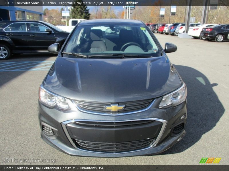 Nightfall Gray Metallic / Jet Black/Dark Titanium 2017 Chevrolet Sonic LT Sedan