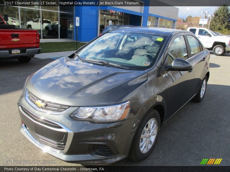 Nightfall Gray Metallic / Jet Black/Dark Titanium 2017 Chevrolet Sonic LT Sedan