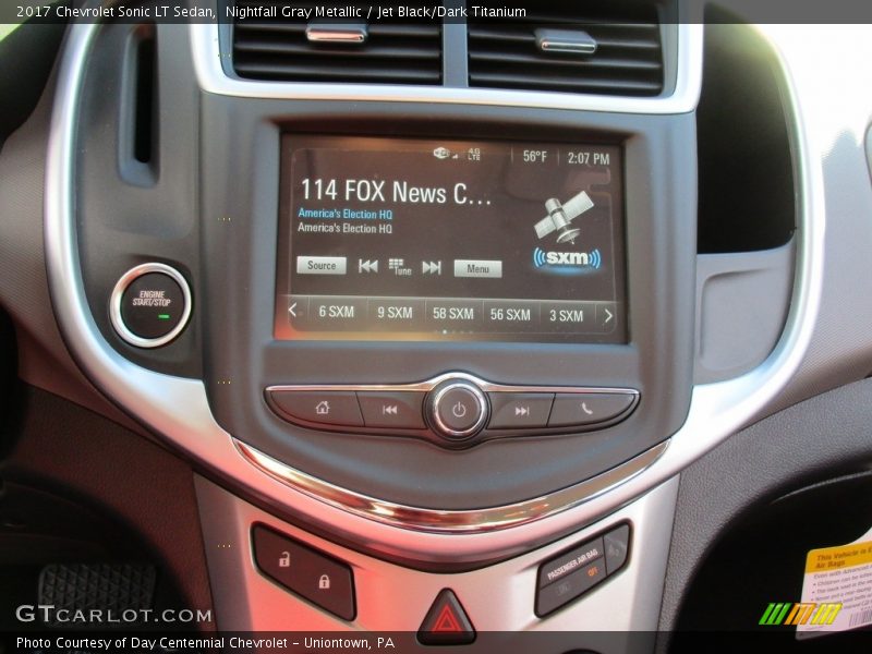 Nightfall Gray Metallic / Jet Black/Dark Titanium 2017 Chevrolet Sonic LT Sedan