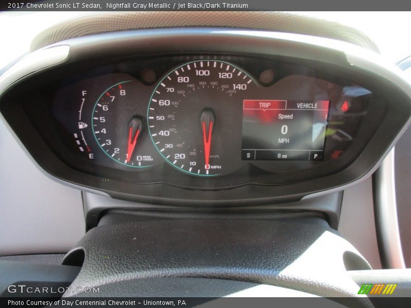 Nightfall Gray Metallic / Jet Black/Dark Titanium 2017 Chevrolet Sonic LT Sedan