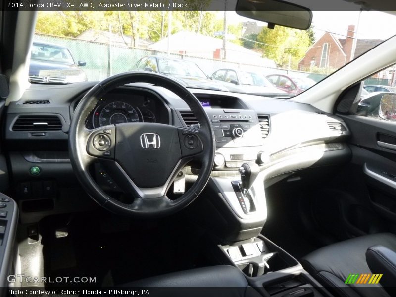 Alabaster Silver Metallic / Black 2014 Honda CR-V EX-L AWD