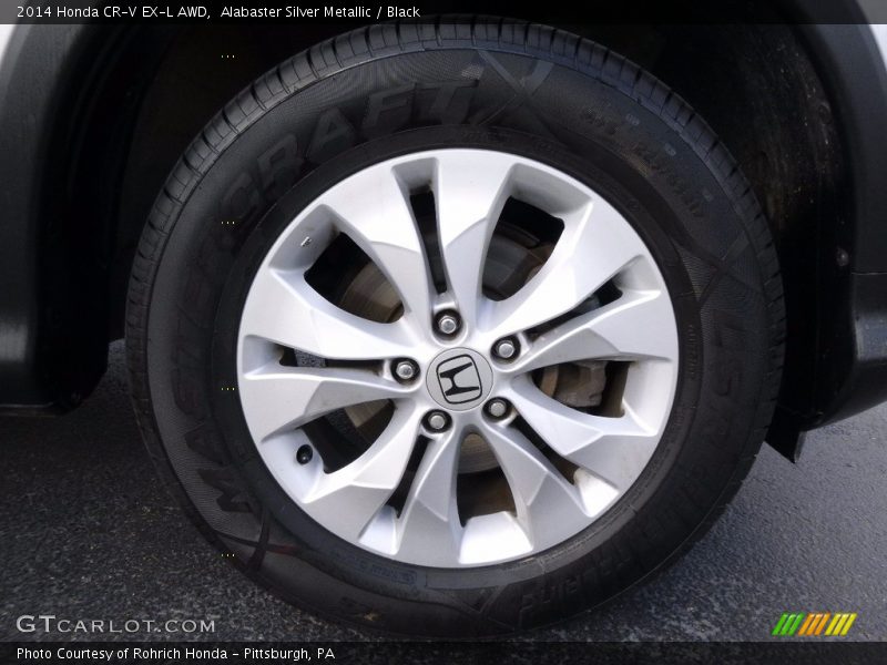 Alabaster Silver Metallic / Black 2014 Honda CR-V EX-L AWD