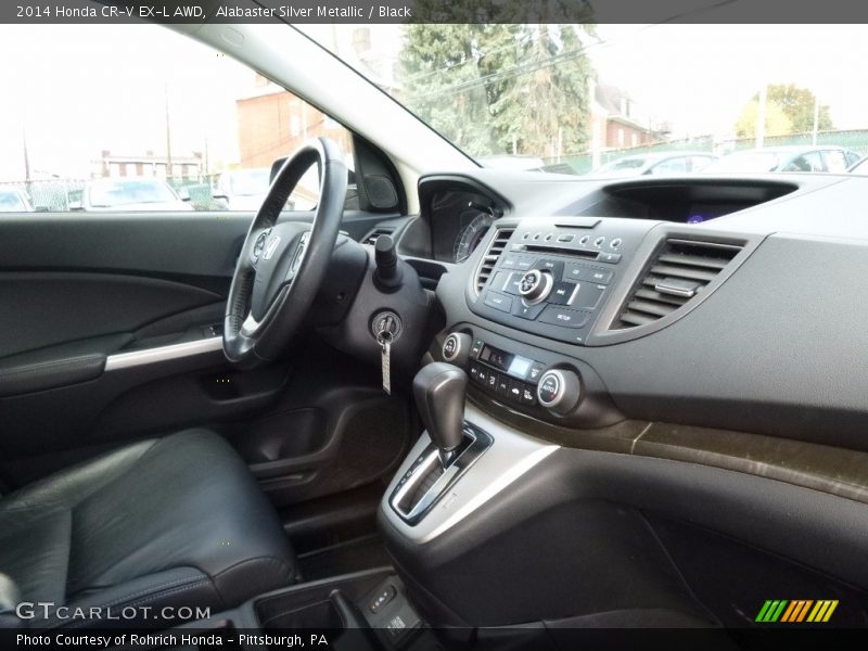 Alabaster Silver Metallic / Black 2014 Honda CR-V EX-L AWD