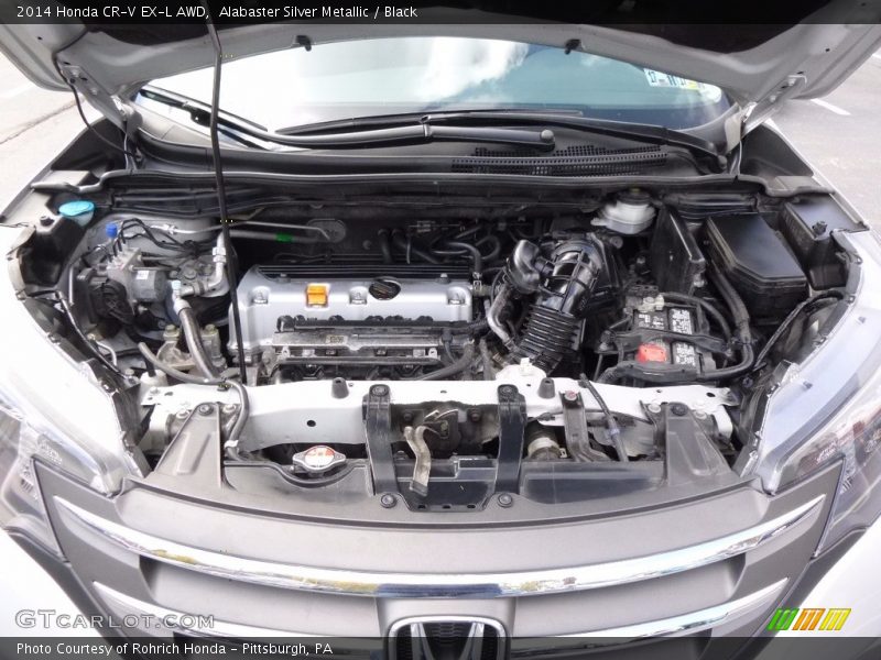 Alabaster Silver Metallic / Black 2014 Honda CR-V EX-L AWD
