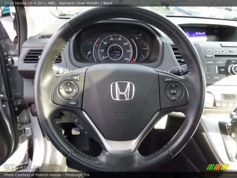 Alabaster Silver Metallic / Black 2014 Honda CR-V EX-L AWD