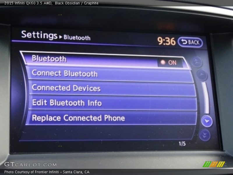Black Obsidian / Graphite 2015 Infiniti QX60 3.5 AWD