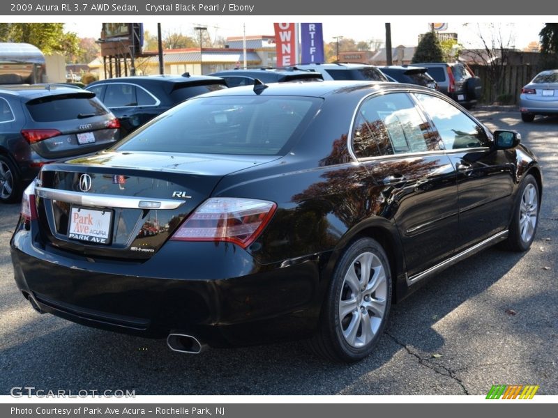 Crystal Black Pearl / Ebony 2009 Acura RL 3.7 AWD Sedan