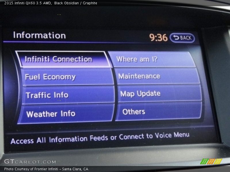 Black Obsidian / Graphite 2015 Infiniti QX60 3.5 AWD