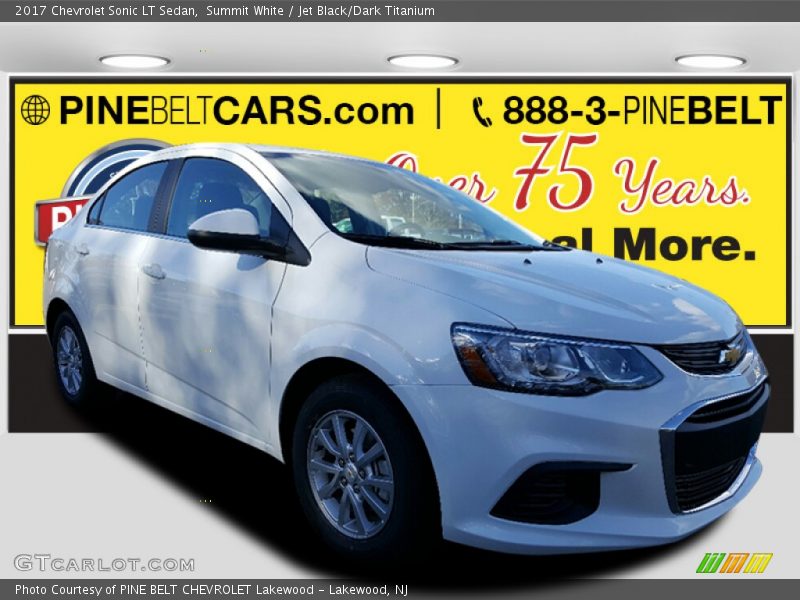 Summit White / Jet Black/Dark Titanium 2017 Chevrolet Sonic LT Sedan