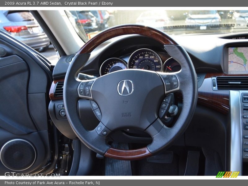 Crystal Black Pearl / Ebony 2009 Acura RL 3.7 AWD Sedan