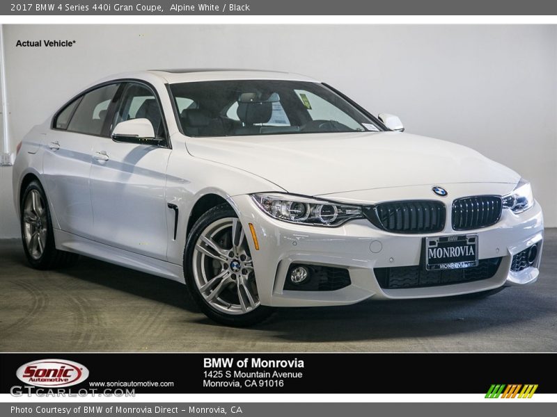 Alpine White / Black 2017 BMW 4 Series 440i Gran Coupe