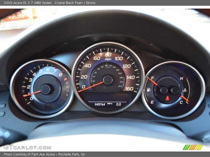 Crystal Black Pearl / Ebony 2009 Acura RL 3.7 AWD Sedan