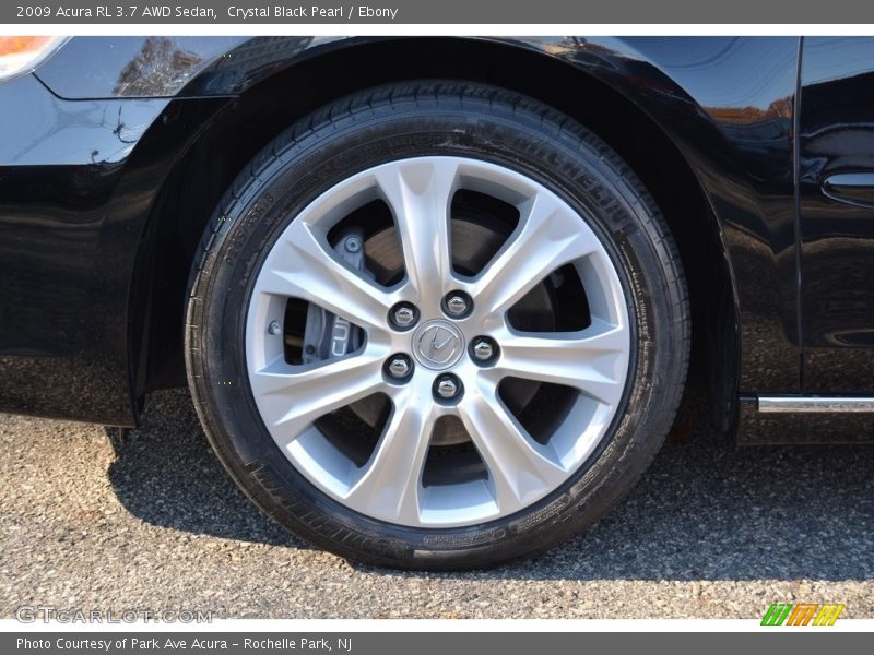 Crystal Black Pearl / Ebony 2009 Acura RL 3.7 AWD Sedan