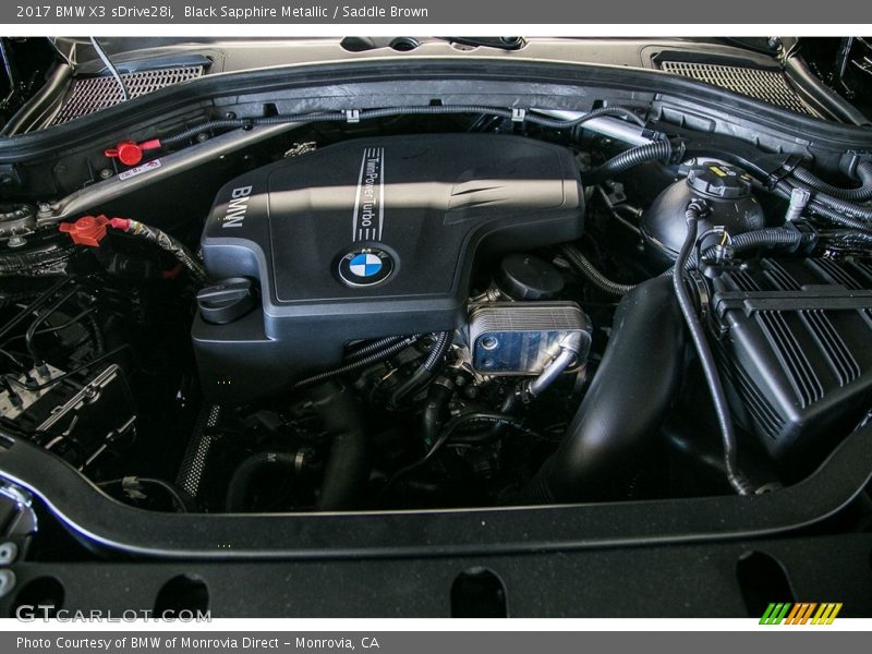 Black Sapphire Metallic / Saddle Brown 2017 BMW X3 sDrive28i