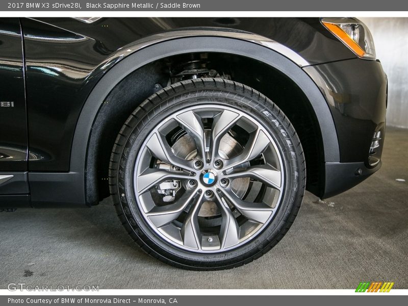 Black Sapphire Metallic / Saddle Brown 2017 BMW X3 sDrive28i