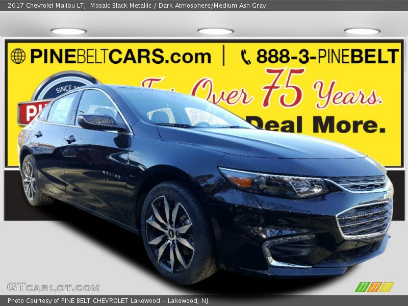 Mosaic Black Metallic / Dark Atmosphere/Medium Ash Gray 2017 Chevrolet Malibu LT