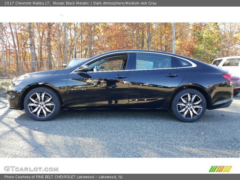 Mosaic Black Metallic / Dark Atmosphere/Medium Ash Gray 2017 Chevrolet Malibu LT