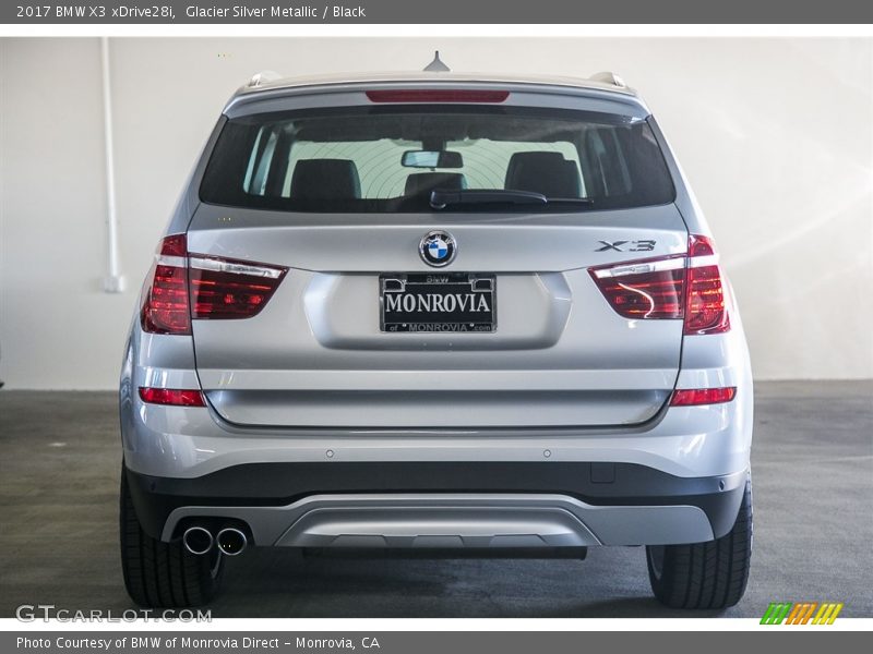 Glacier Silver Metallic / Black 2017 BMW X3 xDrive28i