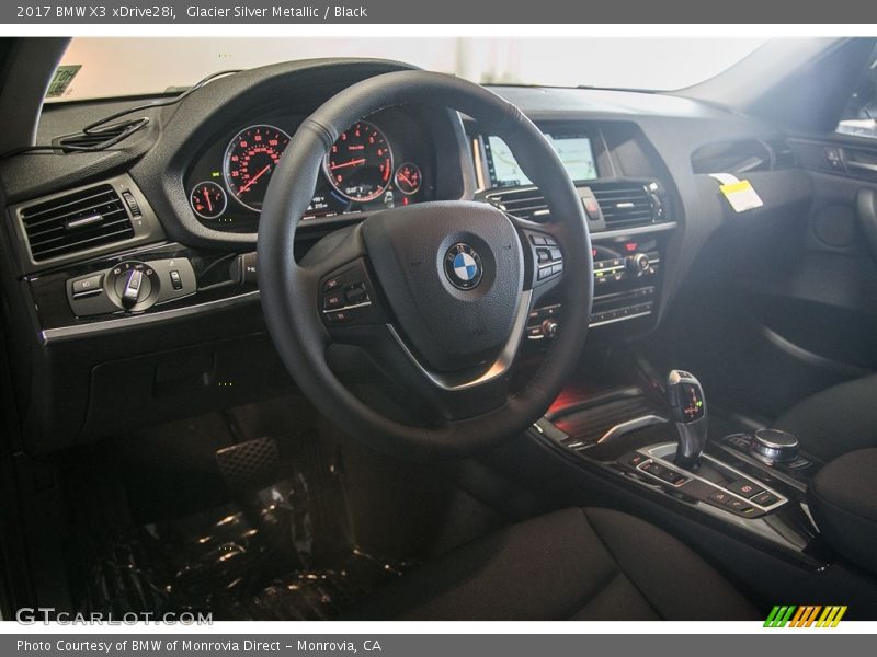 Glacier Silver Metallic / Black 2017 BMW X3 xDrive28i