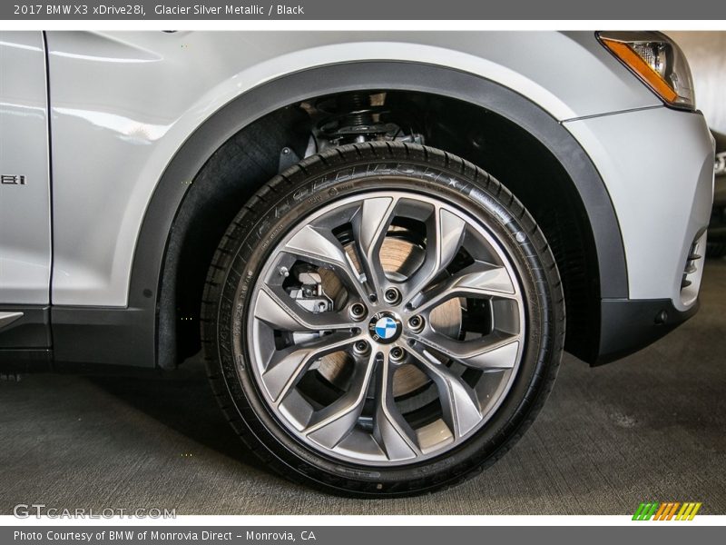Glacier Silver Metallic / Black 2017 BMW X3 xDrive28i