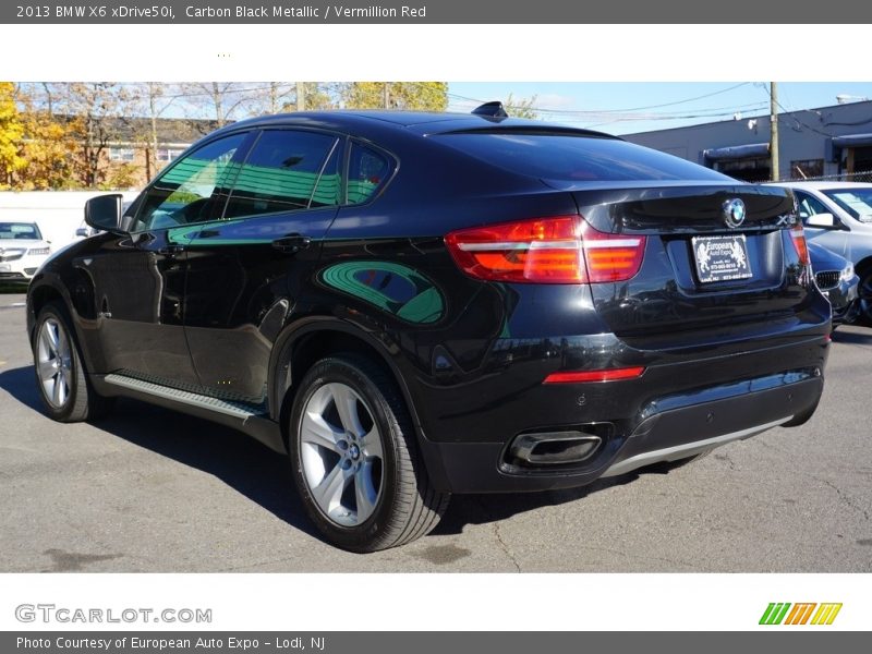 Carbon Black Metallic / Vermillion Red 2013 BMW X6 xDrive50i