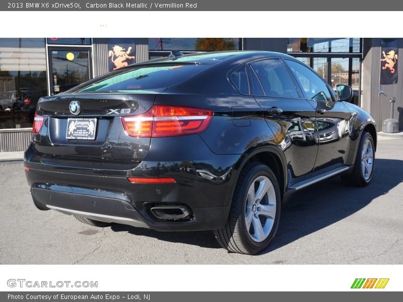 Carbon Black Metallic / Vermillion Red 2013 BMW X6 xDrive50i