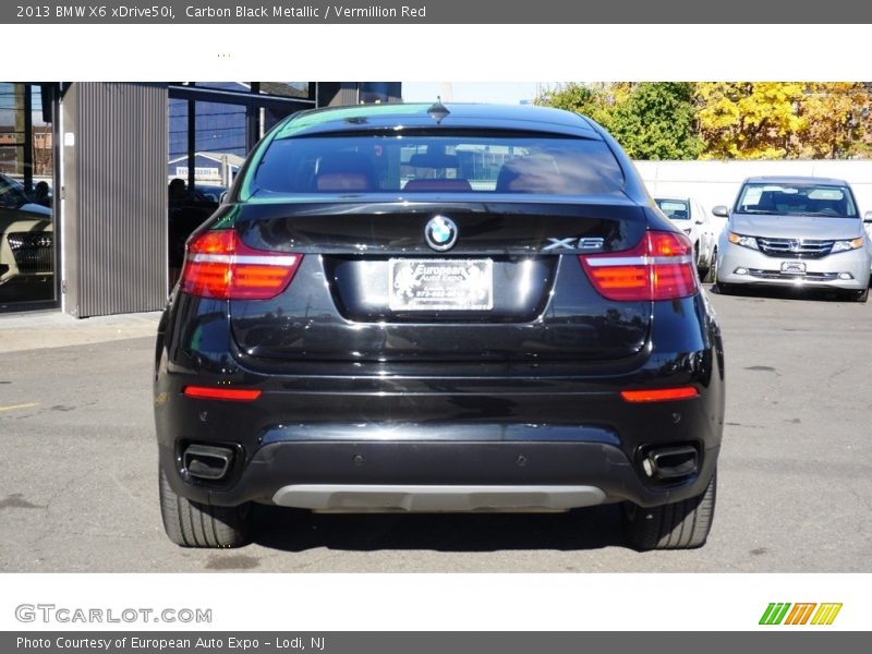Carbon Black Metallic / Vermillion Red 2013 BMW X6 xDrive50i
