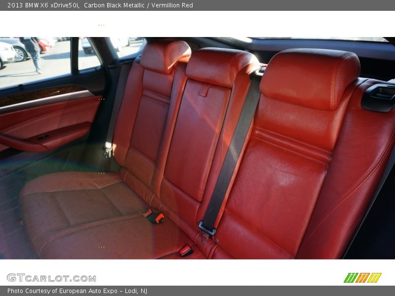Carbon Black Metallic / Vermillion Red 2013 BMW X6 xDrive50i