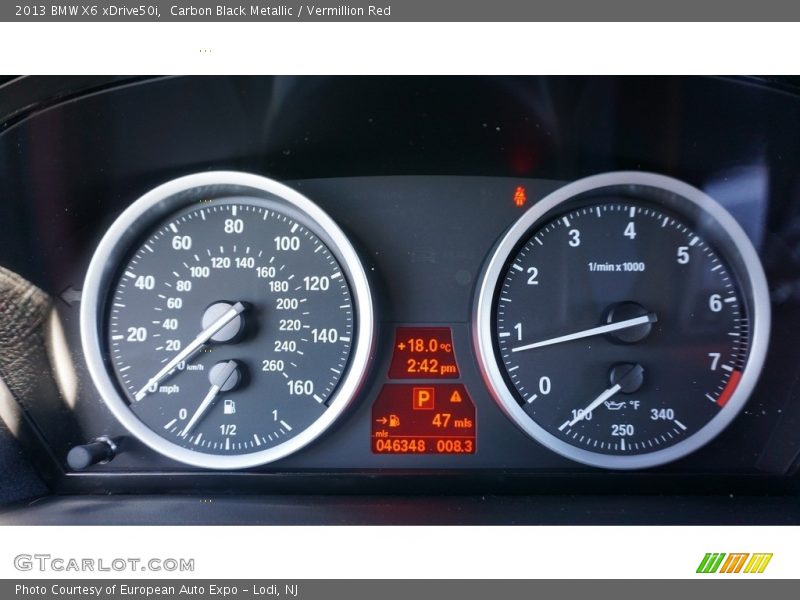 Carbon Black Metallic / Vermillion Red 2013 BMW X6 xDrive50i