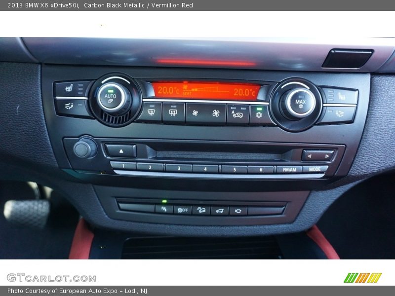 Carbon Black Metallic / Vermillion Red 2013 BMW X6 xDrive50i