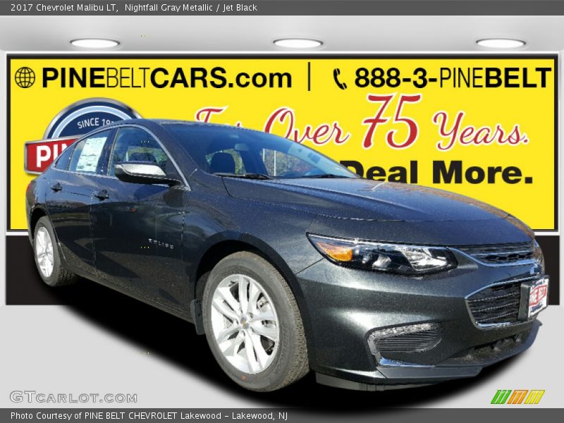 Nightfall Gray Metallic / Jet Black 2017 Chevrolet Malibu LT