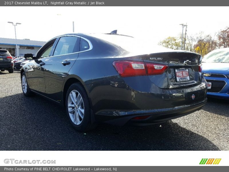 Nightfall Gray Metallic / Jet Black 2017 Chevrolet Malibu LT