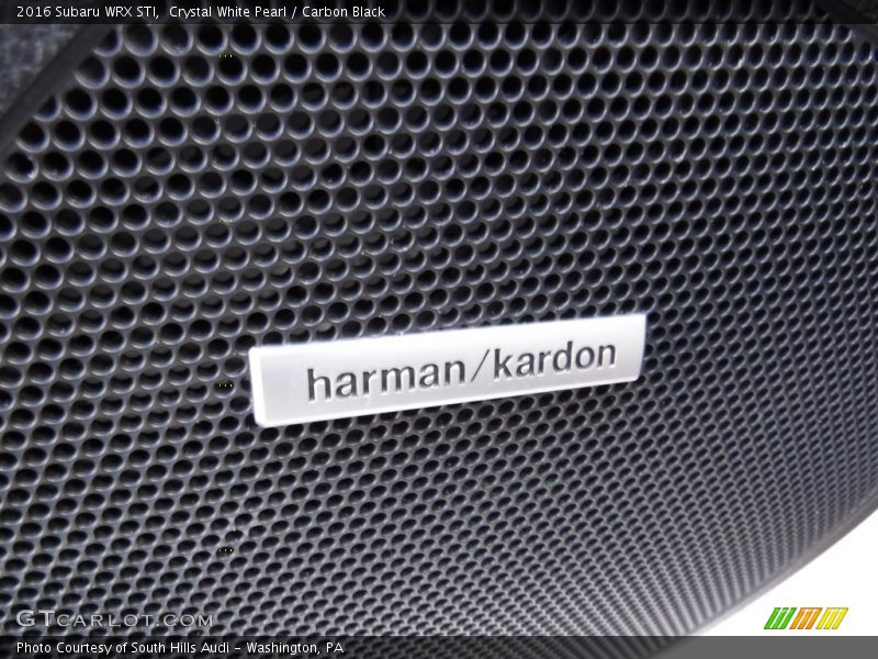 Crystal White Pearl / Carbon Black 2016 Subaru WRX STI