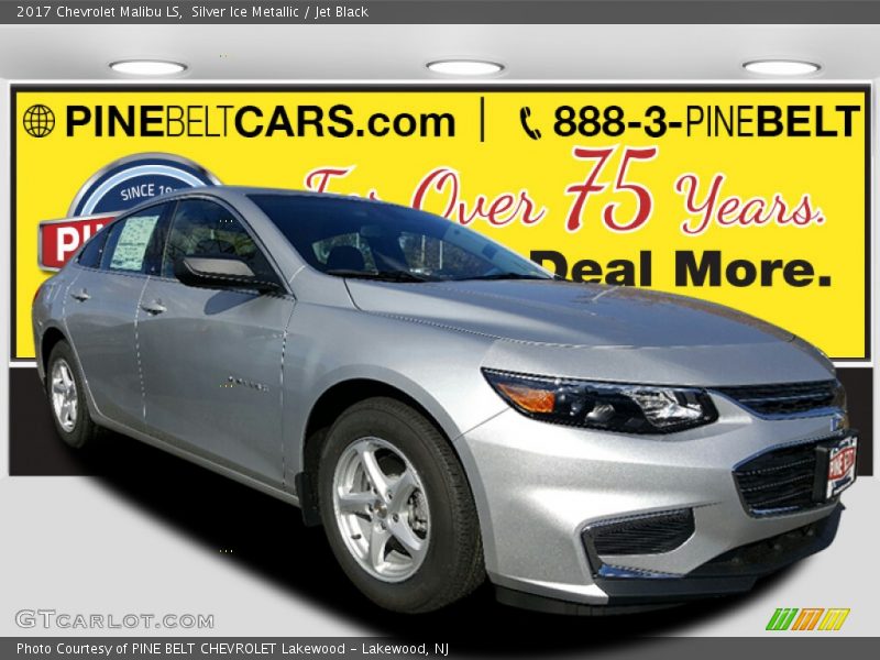 Silver Ice Metallic / Jet Black 2017 Chevrolet Malibu LS