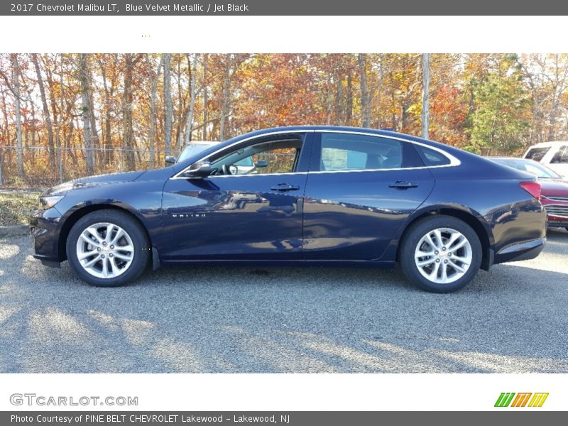 Blue Velvet Metallic / Jet Black 2017 Chevrolet Malibu LT